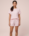 Stripe Oversized Tee & Shorts Set
