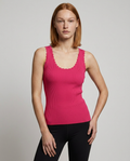 Ribbed Scoop Neck Tank Top