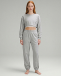 Cropped Sweatshirt and Sweatpants Set
