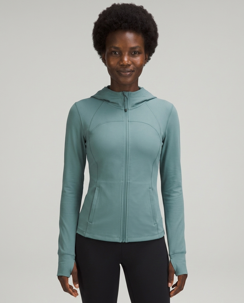 Pocketed Zip-Up Hooded Jacket